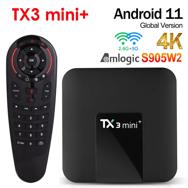 ТВ-приставка TX3 Mini plus Android 11 0 Amlogic S905W2 1 ГБ 8 2 16 4K + 4 | Электроника