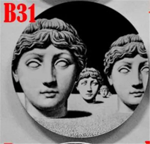 Fornasetti тарелка, подвесное блюдо, итальянский дизайн, декоративная подвесная тарелка для дома, европейский стиль, фруктовые тарелки Fornasetti блюдо - Цвет: 31