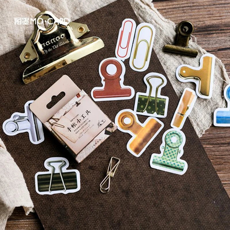 45pc/pack Decorative clips DIY washi Stickers Scrapbooking Stick Label Diary Stationery Album Journal Sticker Kawaii School | Канцтовары