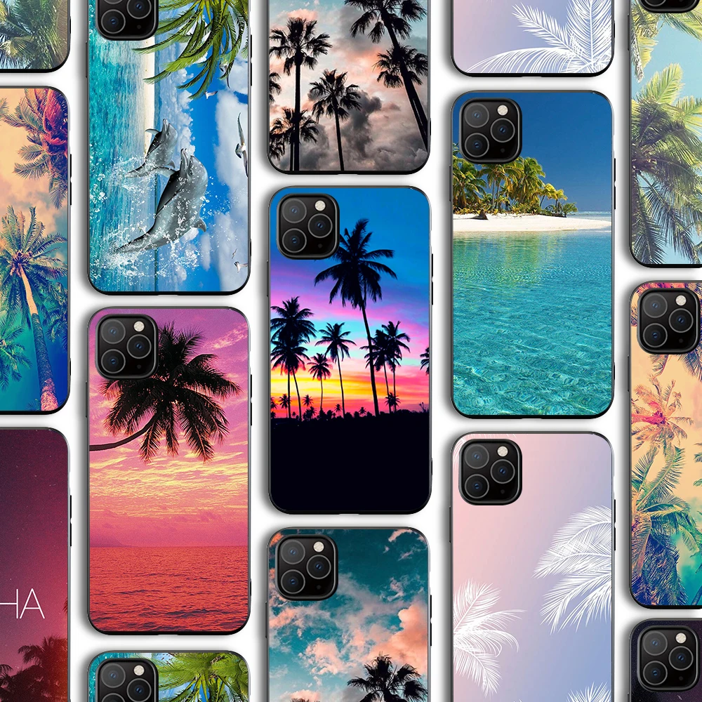 Чехол Funda для Iphone 12 чехол IPhone 11 Pro XR 7 X XS Max Mini 8 6 6S Plus SE 2020 Черный силиконовый с