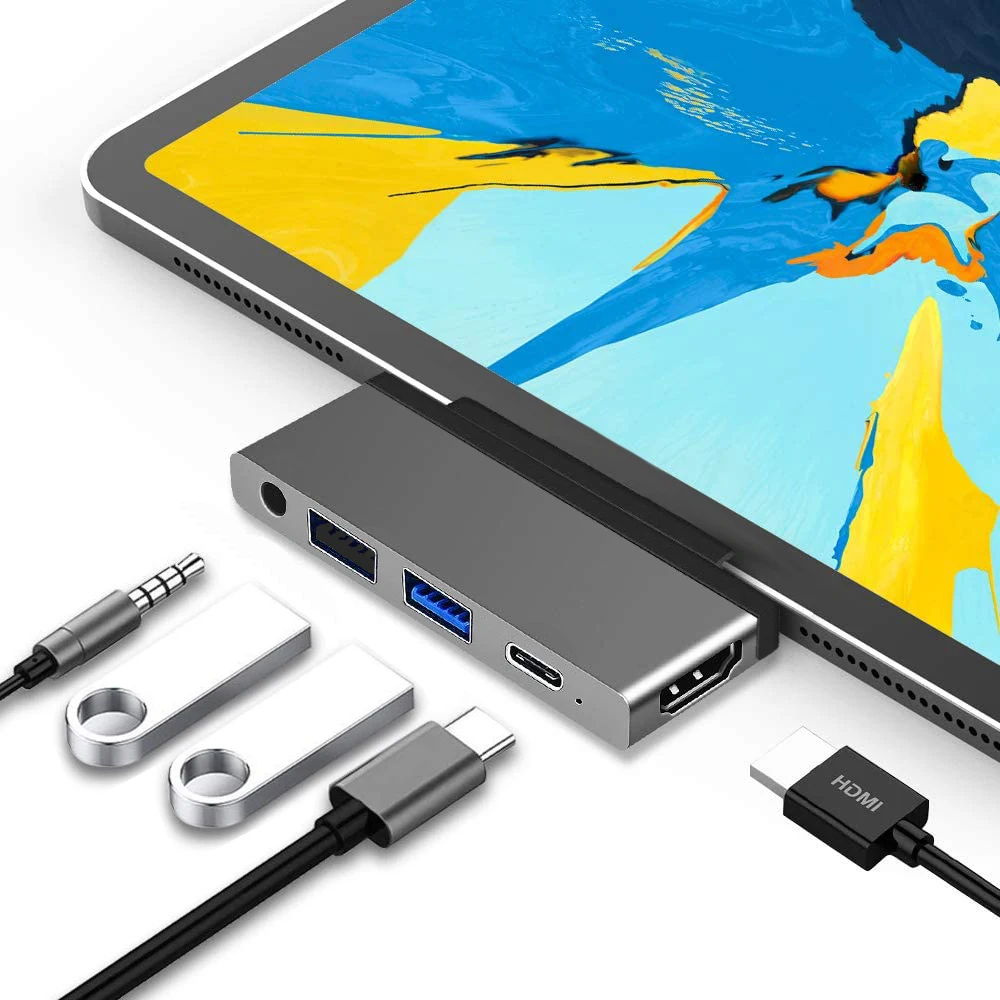 USB C концентратор до 4K HDMI с USB-C PD TF/SD/USB 3 0 5 мм Jack Порты и разъёмы Тип док-станции для