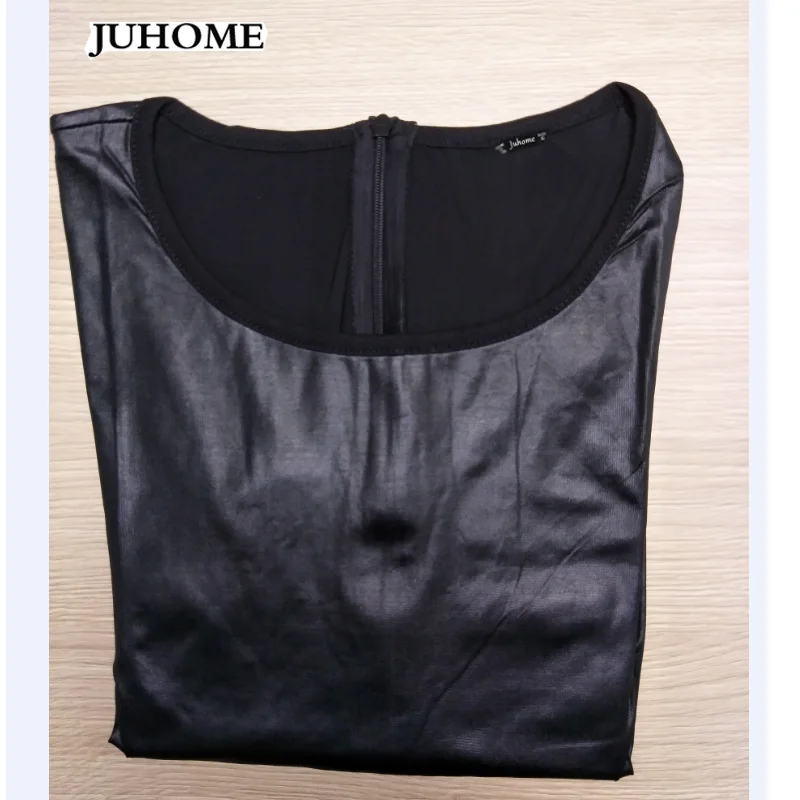 Осеннее платье 2020 повседневное черное сексуальное из искусственной кожи Клубная