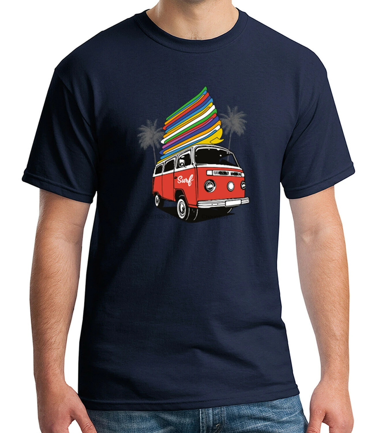 Футболка для серфинга Microbus взрослых Мужская футболка на доске 1975C|Мужские