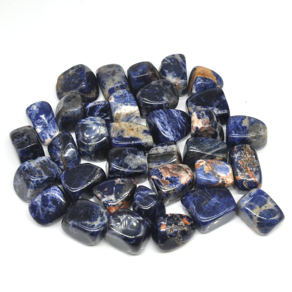 

Natural Blue Sodalite Tumbled Stones Bulk Healing Crystals Reiki Polished Gemstones Raw Aquarium Decoration Minerals Collection