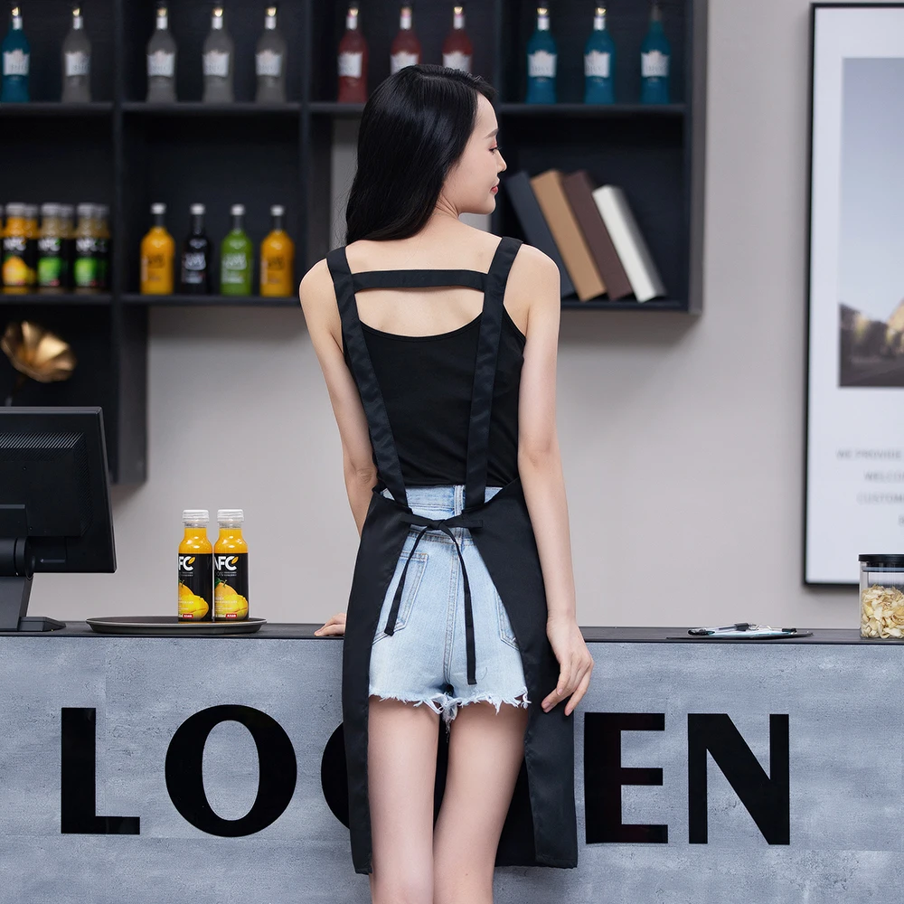 

Wholesale custom canvas Halter apron unisex kitchen chef apron barbecue haircut work apron restaurant cafe waiter Bakers apron