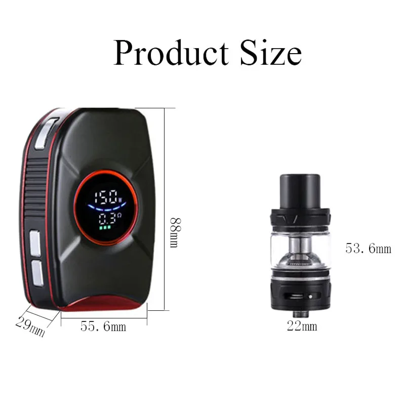 150 Вт вейп мод электронная сигарета коробка комплект 2200 мАч встроенный