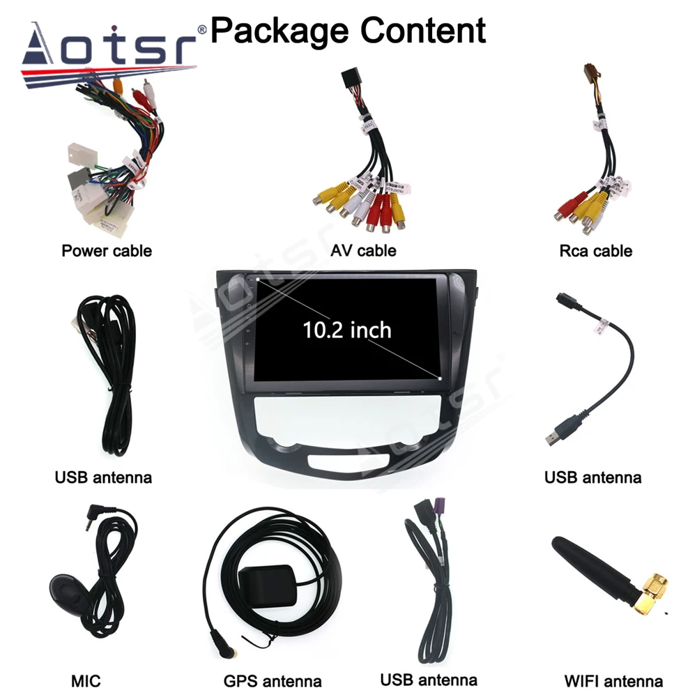 

Android 10.0 4GB+64GB Car GPS Navigation For Nissan QASHQAI X-trail 2014-2019 Car Multimedia Audio Auto Stereo Radio Head Unit