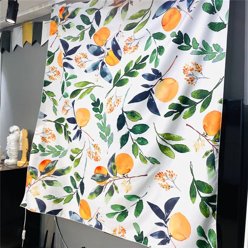 Оранжевый гобелен искусство богемный настенный принт ткань из микрофибры