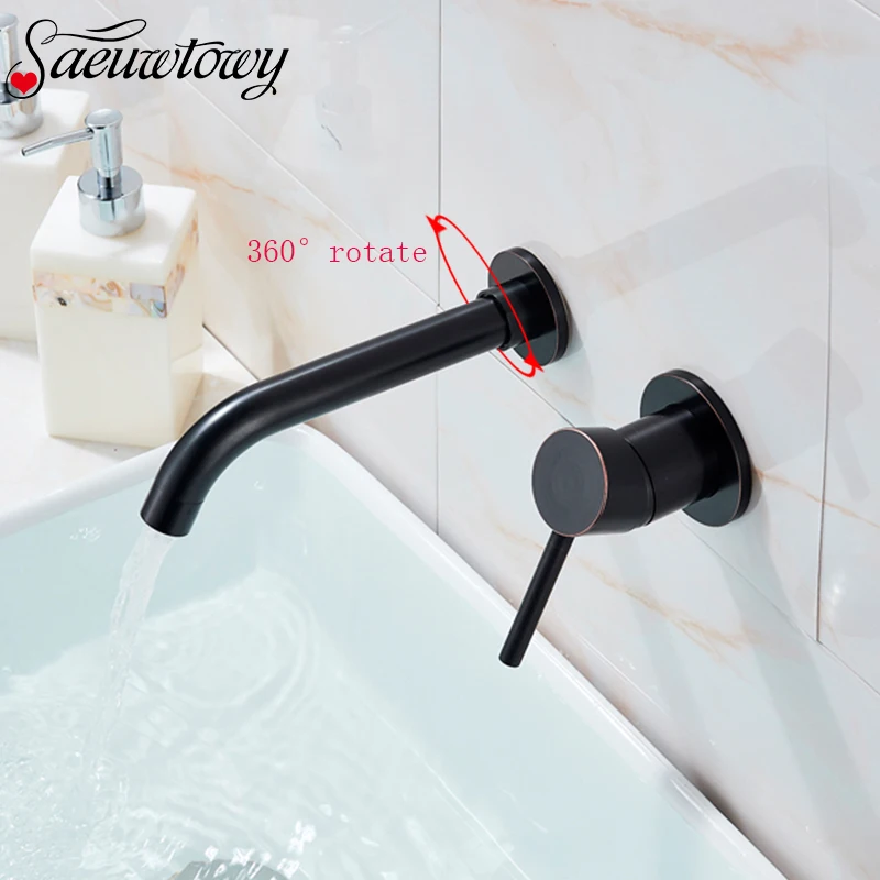 Смеситель для раковины из чистой меди настенный кран в ванную комнату прачечной