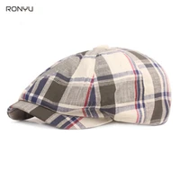 2021 new men cap summer autumn newsboy hats vintage trellis octagon cap male berets gatsby smooth hat hip hop hats beanies bjm08