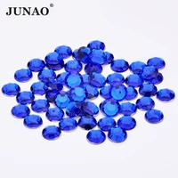 junao 3 6 8 10 mm dark blue color round flatback crystal rhinestones nail art crystal stones stickers non hotfix strass diamond