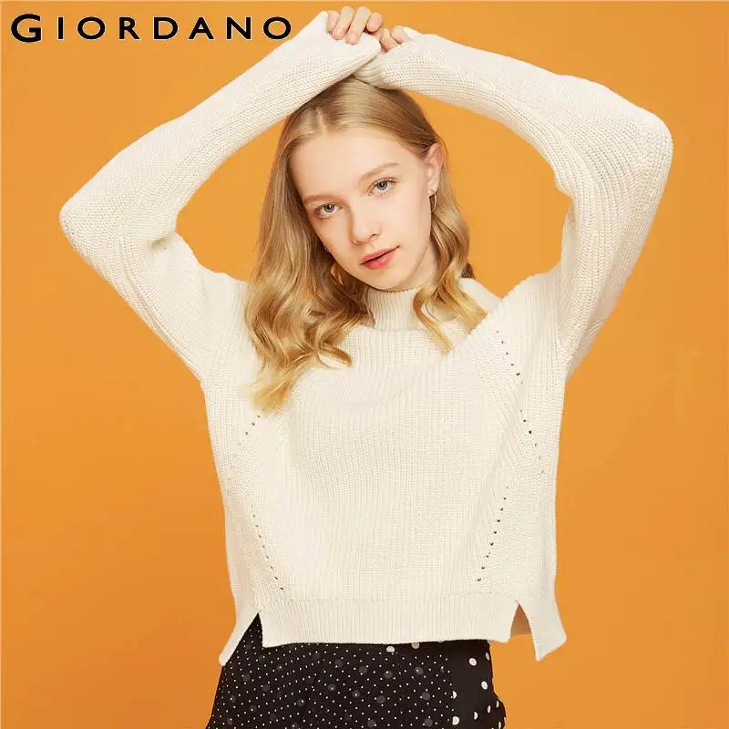 Dordano женские свитера толстый Свободный пуловер с круглым вырезом хлопок 7 игл