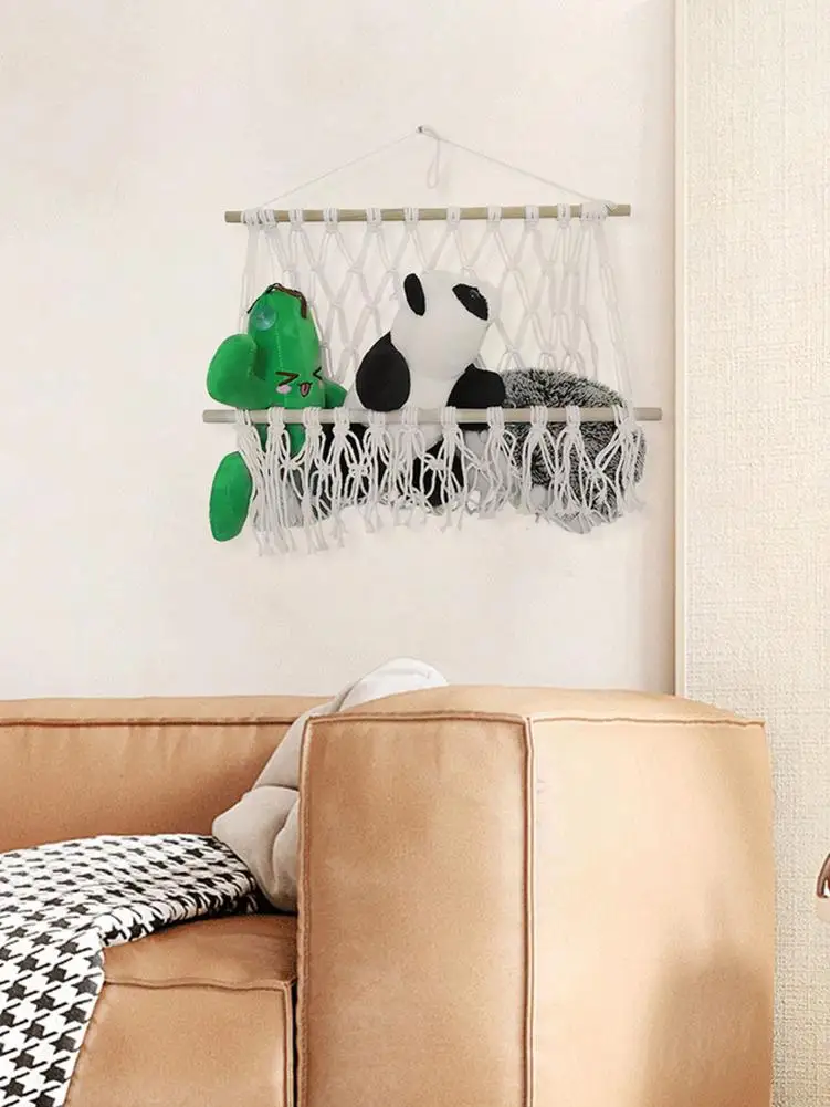 Cotton Rope Storage Rack Magazine Macrame Wall Hanging Shelf Tapestry With Unique Design For Indoor Weddings Or Out | Дом и сад