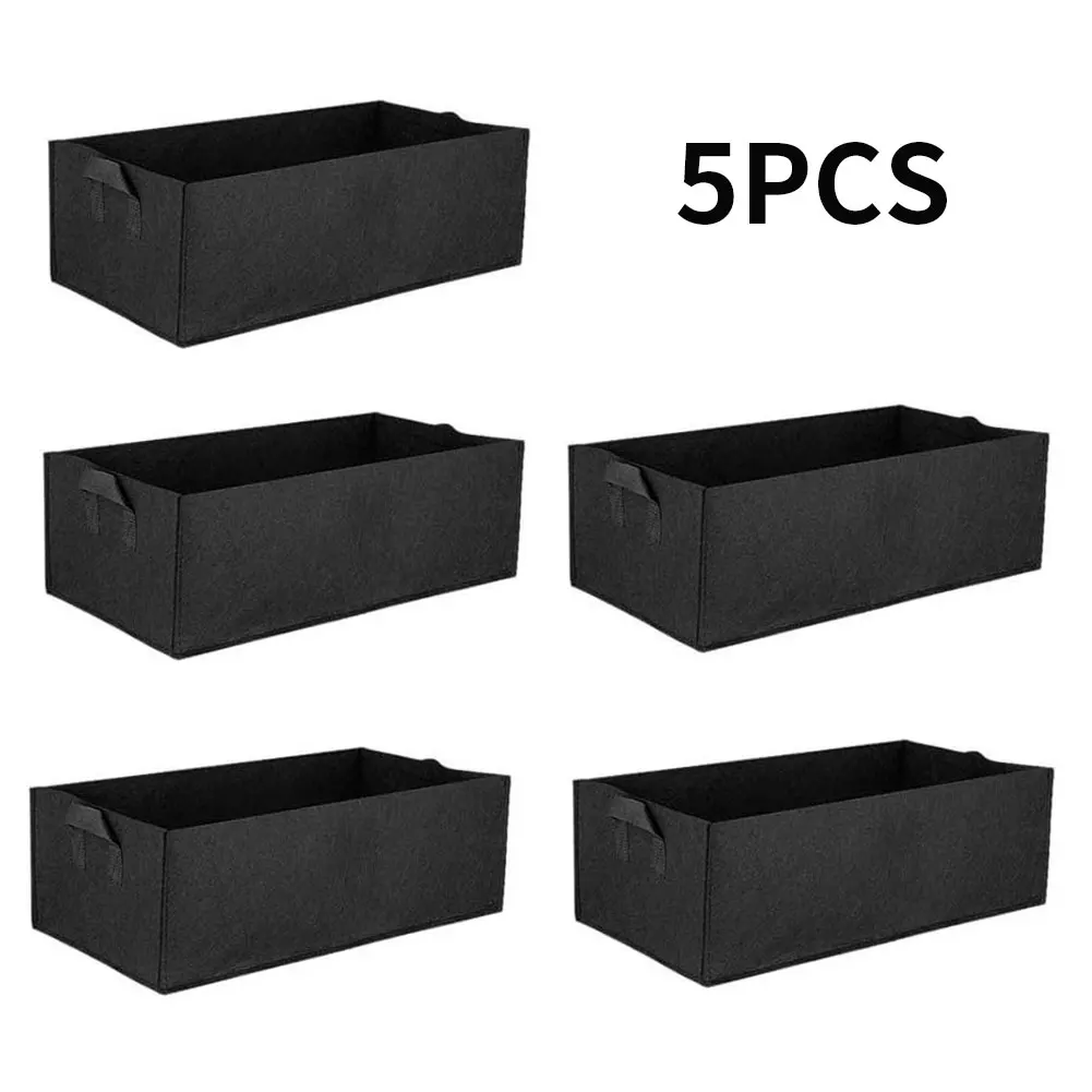

Felt Planter Bags Fabric Raised Garden Bed Grow Bags Planting Container Breathable Felt Fabric Planter Pot Plants Nursery Pot
