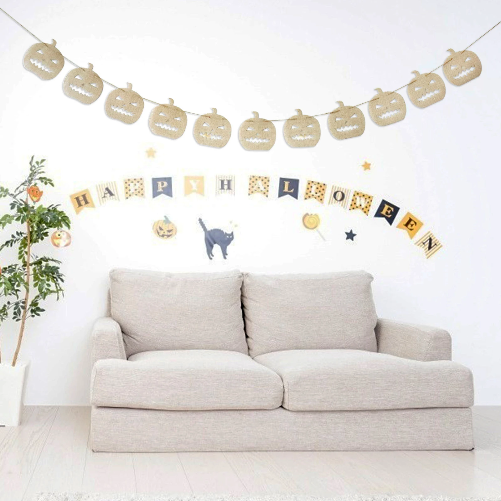 Винтажный Мешковина баннер с числом фон джутовый гессиан 0-9 цифр Бантинг DIY Декор