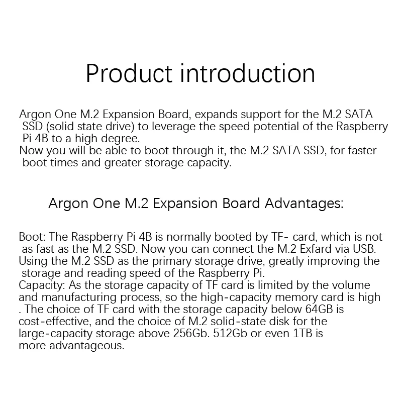 

for Argon One M.2 Expansion Board USB 3.0 to M.2 Sata Ssd Adapter for Raspberry Pi 4B Base