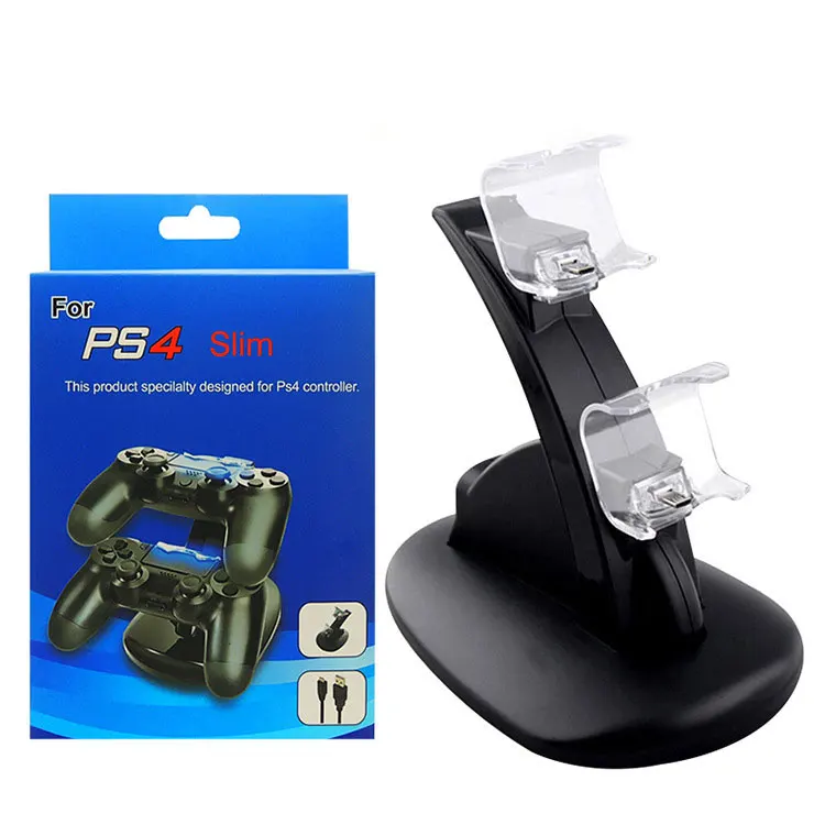 Контроллер Зарядное устройство Док-станция светодиодный двойной USB PS4 зарядная подставка Подставка для sony Playstation 4 PS4 PS4 Pro PS4 Slim dualshock 4