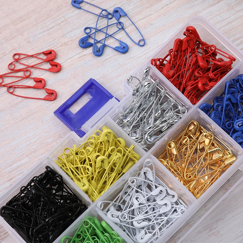 

RORGETO Mix Color Safety Pins Gourd Shape Pins Clips DIY Sewing Knitting Tools Metal Needles Small Brooch Apparel Accessories