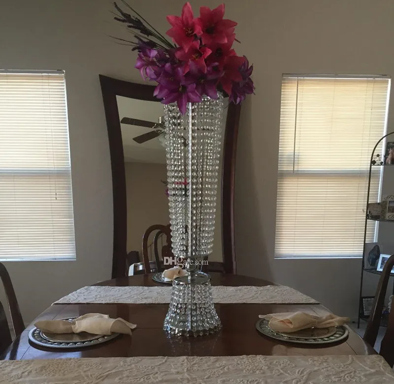 

80cm(31") height Acrylic Crystal Wedding Centerpiece Road Lead Stand Dinner Party Table Decoration Candlestick pcs/lot