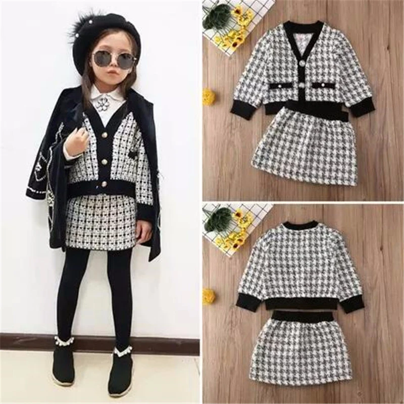 

LILIGIRL Kids Girls Temperament Clothing Set 2020 New Plaid Jacket+Shorts 2pcs Suit for Baby Girl Good Quality Tracksuit Costume