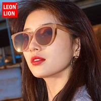 leonlion 2021 cateye sunglasses women luxury brand glasses for womenmen retro eyeglasses women round oculos de sol feminino