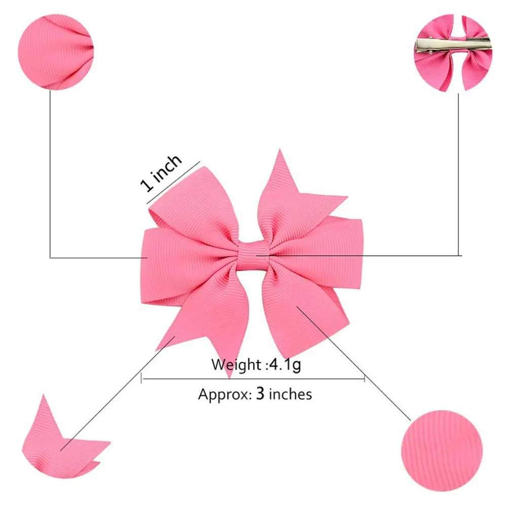 

40pcs Kids Bow Crystal Elastic Hair Band Rubber Band Hair Accessories Kid Wig Headband Girl Twist Braid Rope Hair Clip Headdress