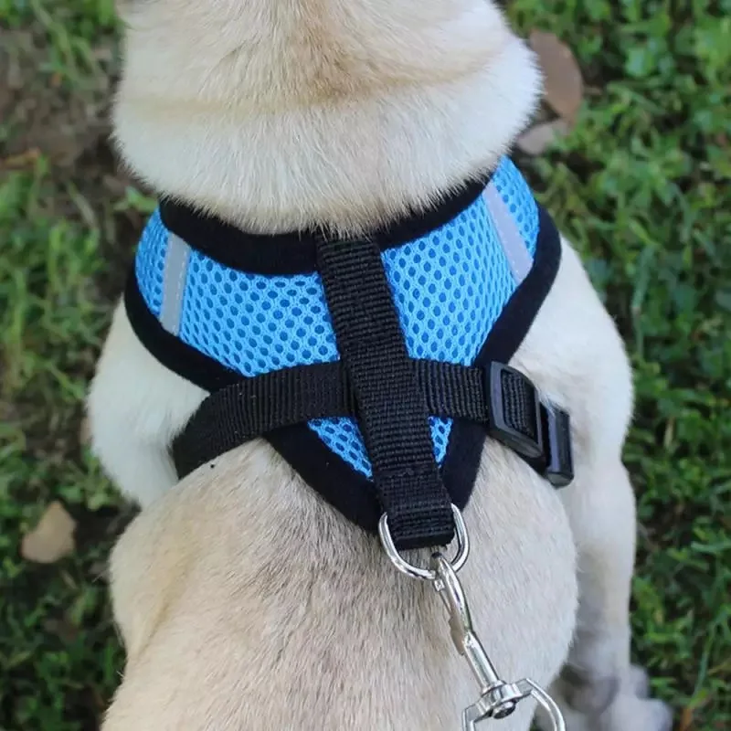 

Vest-Style Dog Leash Dog Leash Small Dog Polyester Mesh Leash Summer Pet Adjustable Reflective Dog Harness Vest
