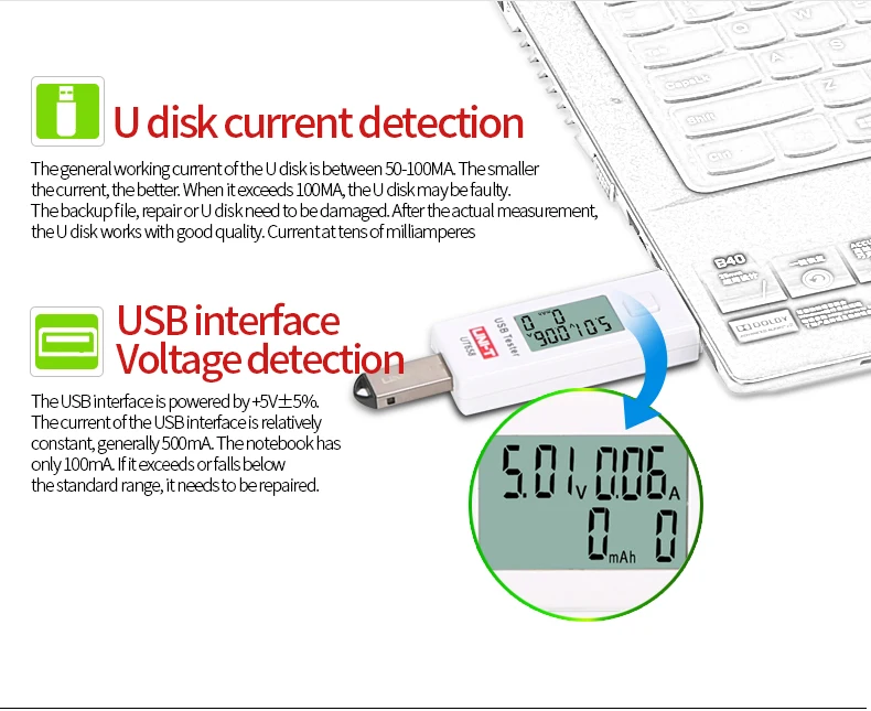 UNI-T UT658B USB тестер телефон компьютер зарядка Напряжение Ток энергии монитор ЖК-подсветка