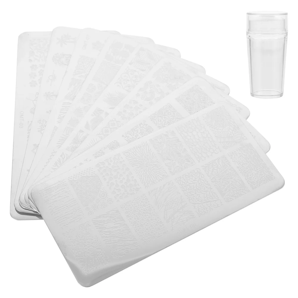 

1 Set Nail Stamping Plates DIY Nail Art Stamping Templates Manicure Tool Kit