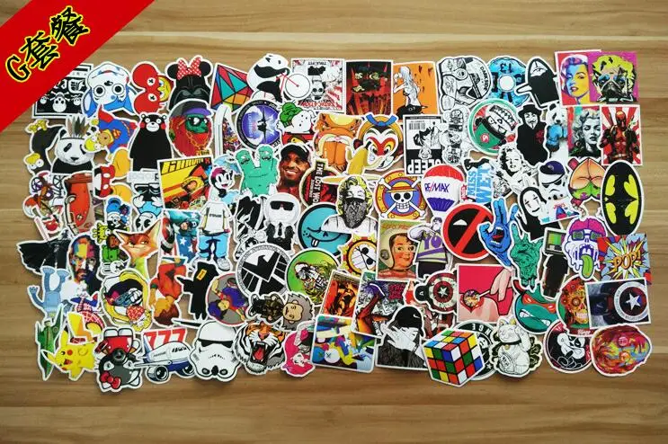 100 шт стикер s DIY Наклейка для скрапбукинга набор Водонепроницаемый Граффити стикер для багажа винтажный стикер для канцелярских товаров - Цвет: G