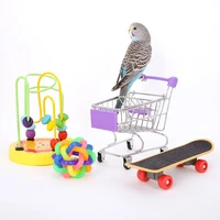 parrot bird toys cages accessories skateboard pet supplies calopsita plastic cart stand chewable budgie birds training games