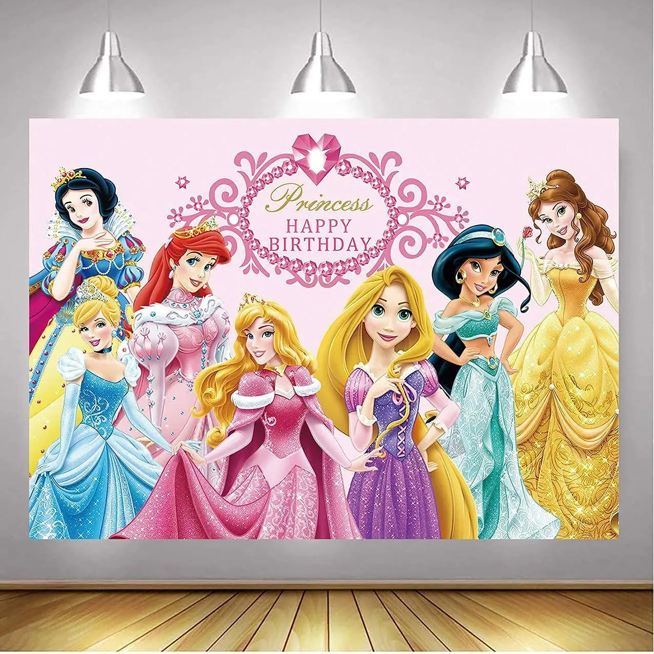 

Baby Shower Princess Backdrop for Girl Birthday Photography Background Princess Pink Backdrop Birthday Party Supplies