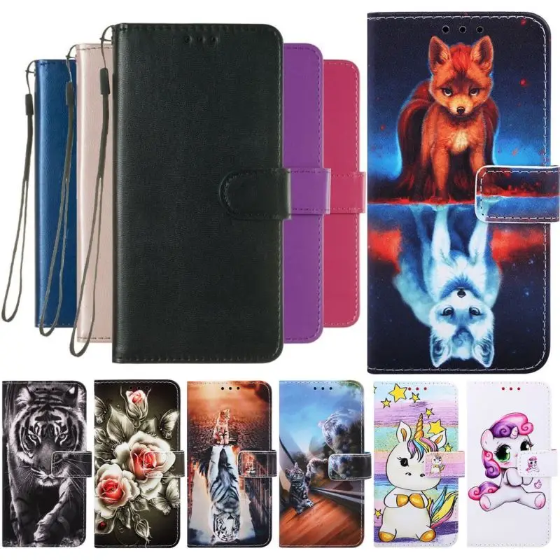 Флип-чехол Fundas, кожаный чехол для телефона iPhone 11 Pro X XS MAX XR 8 7 6S 6 Plus 5 5S SE, чехлы, лиса, тигр, кошка, узор DP03D