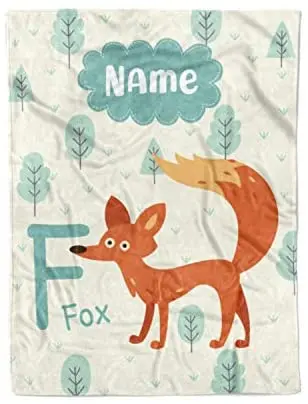 Offerte Le Coperte Dell'alfabeto Per Ragazzi E Ragazze Sono Per La Coperta Da Tiro In Pile Leggero Caldo Personalizzato Fox Per L'apprendimento Dei Bambini