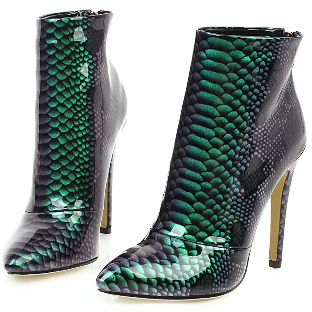 Sarairis High Quality Plus Size 33-46 INS Hot Shoes Woman Boots Female Super High Heels Zip Up Party Boots Women Shoes