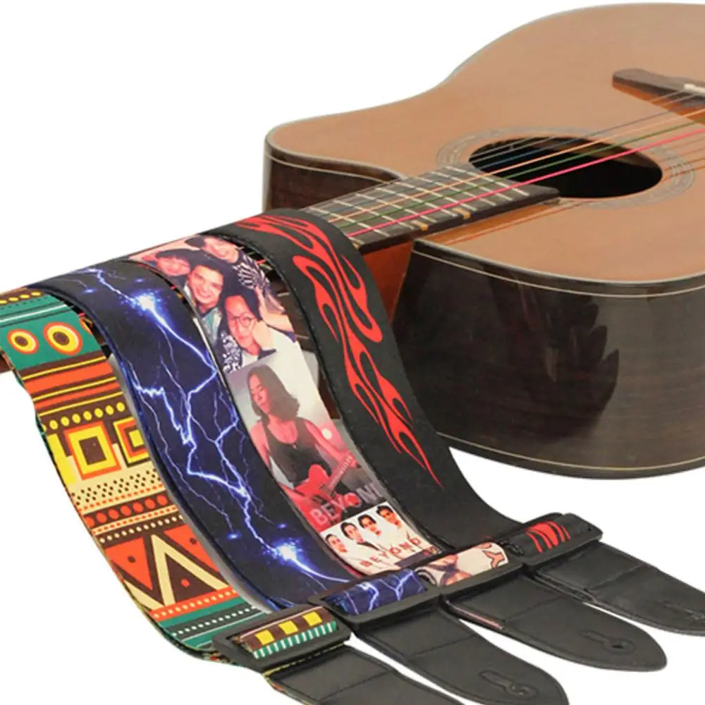 Ремень для гитары из нейлона акустической электрогитары и басов многоцветный