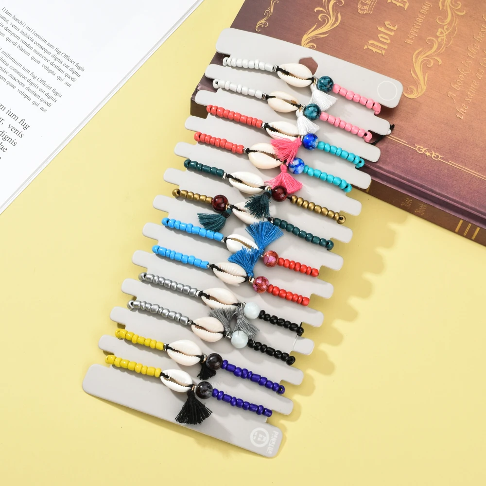 Богемные женские 12 шт./компл. из натурального камня в виде ракушки очаровательные