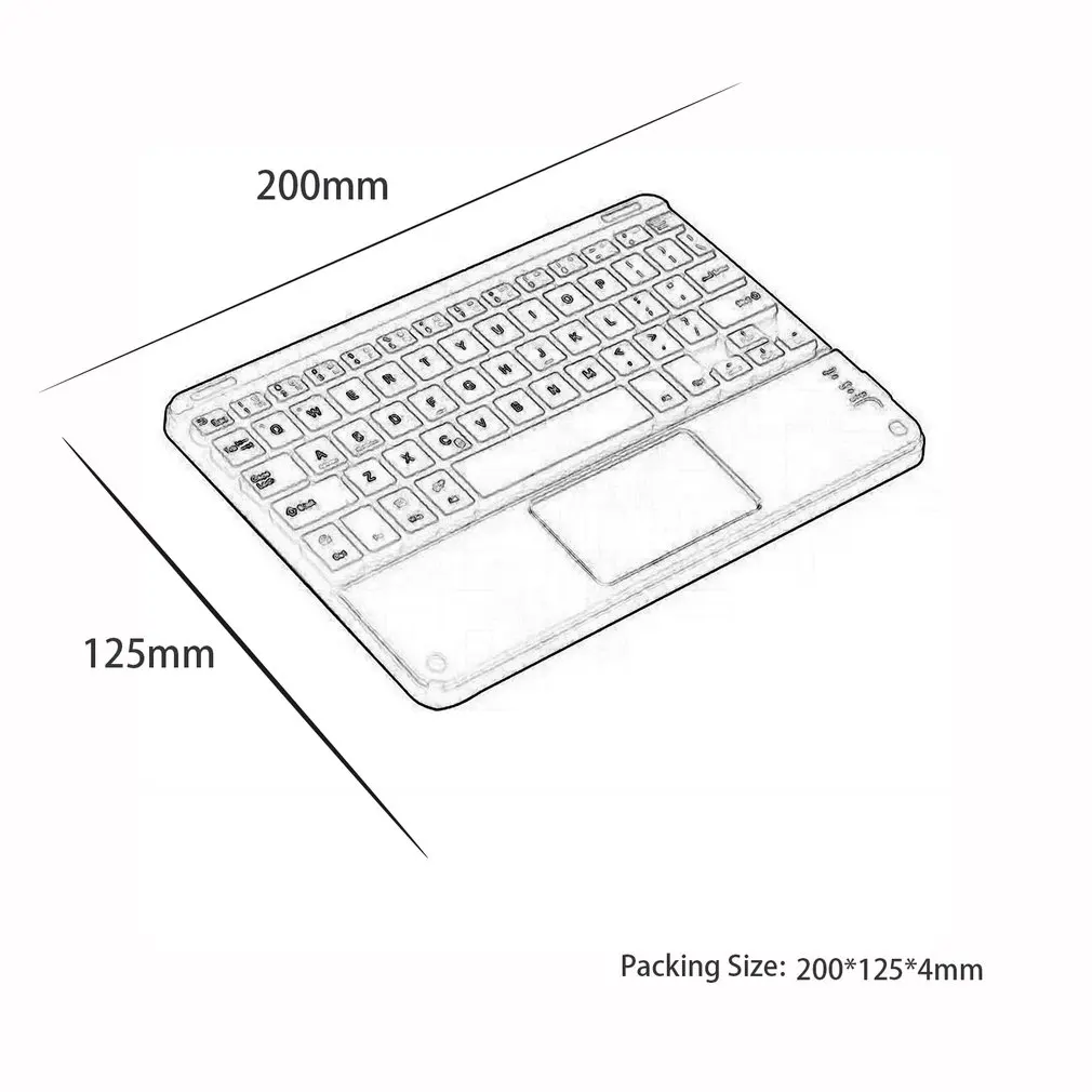 Клавиатура игровая беспроводная 7/10 дюймов Bluetooth 10 метров | Компьютеры и офис