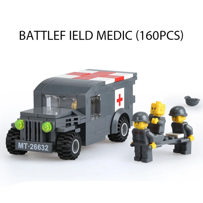 160 шт. развивающие военные блоки для игры на поле битвы медики строительные машин