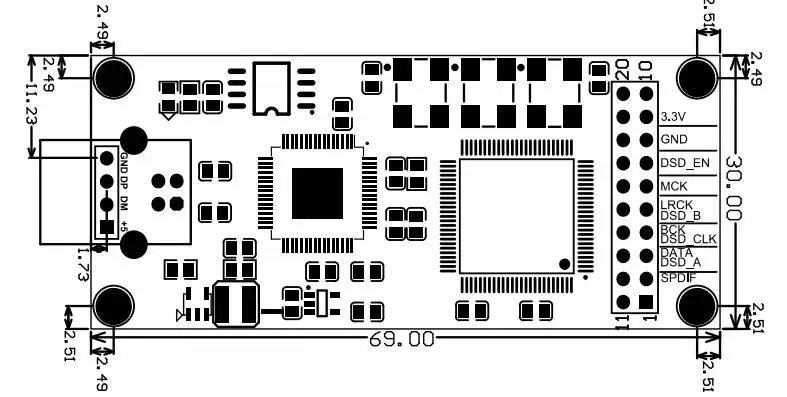 MOS CPLD XU208 цифровой интерфейс USB I2S Выход для ES9038RPO AK4497 DACAK4497 ES9018 ES9028 ES9038 ЦАП Декодер доска H011