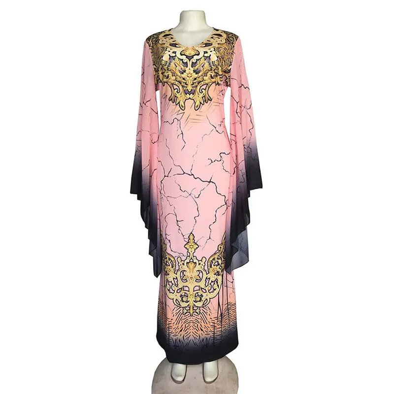 Модное сексуальное роскошное облегающее длинное платье с принтом женские макси