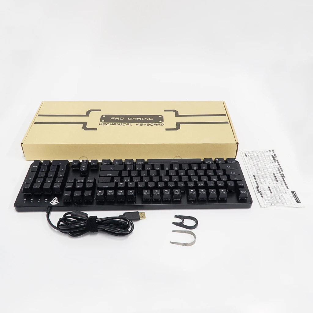 

Wired Waterproof Gaming Keyboard Mechanical Keyboard 104 Key RGB LED Backlit For PC Gaming