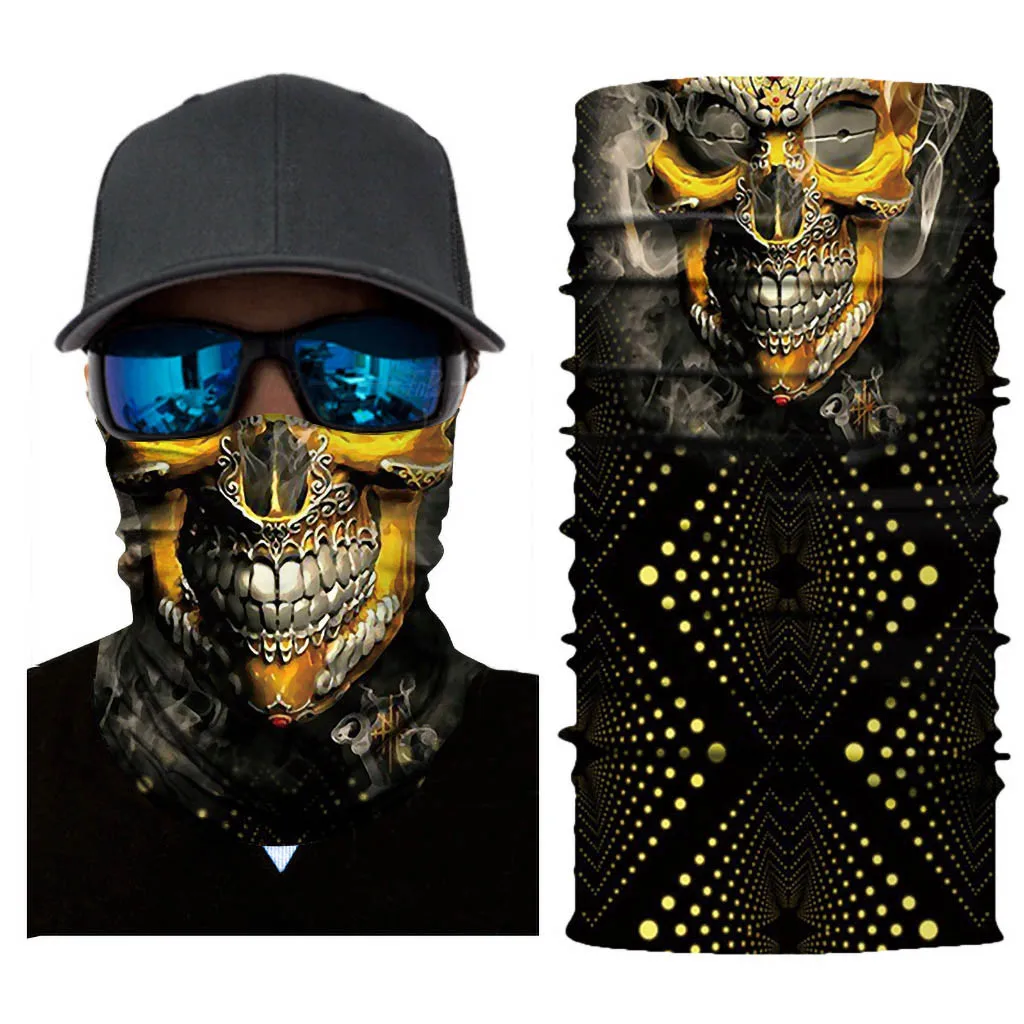 Многофункциональная маска на половину лица и шею с изображением призрака