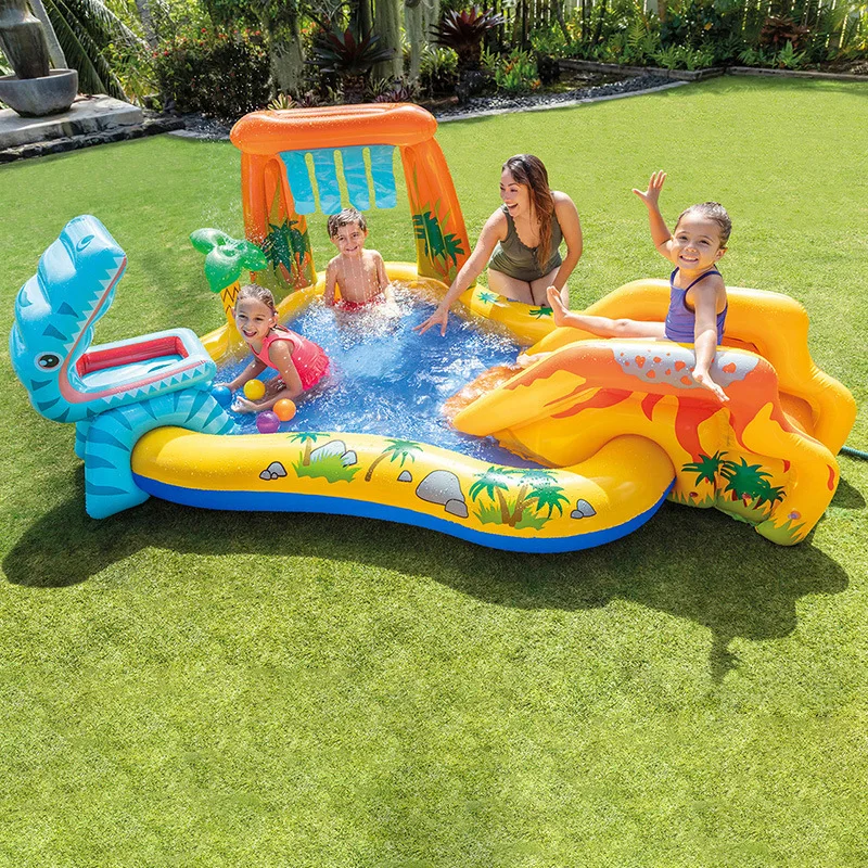 

Authentic High Quality Children's Outdoor Inflatable Slide Swimming Pool Thickened Abrasion Resistant Fountain Ocean Ball Pool