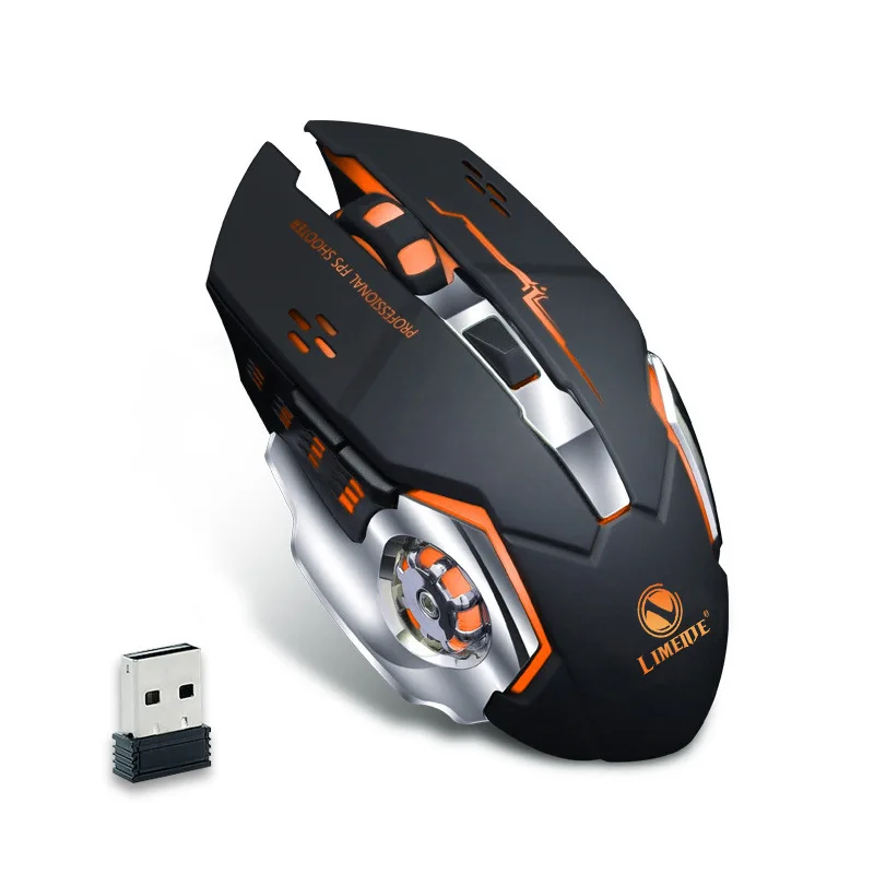 Беспроводная Bluetooth мышь USB зарядка красочный светильник игровая настольный
