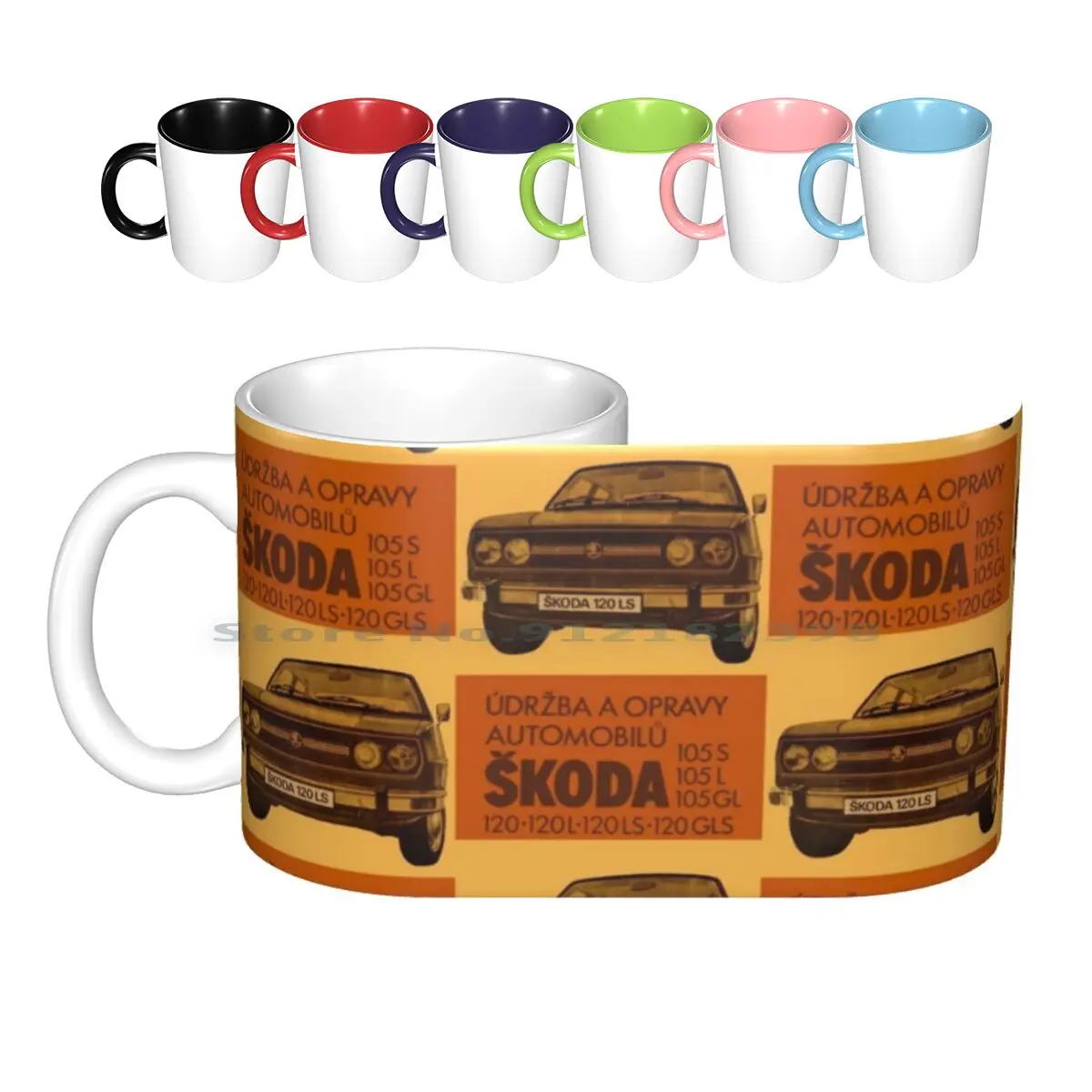 Skoda 120 Ls / 105 / Estelle Ceramic Mugs Coffee Cups Milk Tea Mug Skoda Estelle 1970s 1980s 70s 80s Car Cars Classic Classic