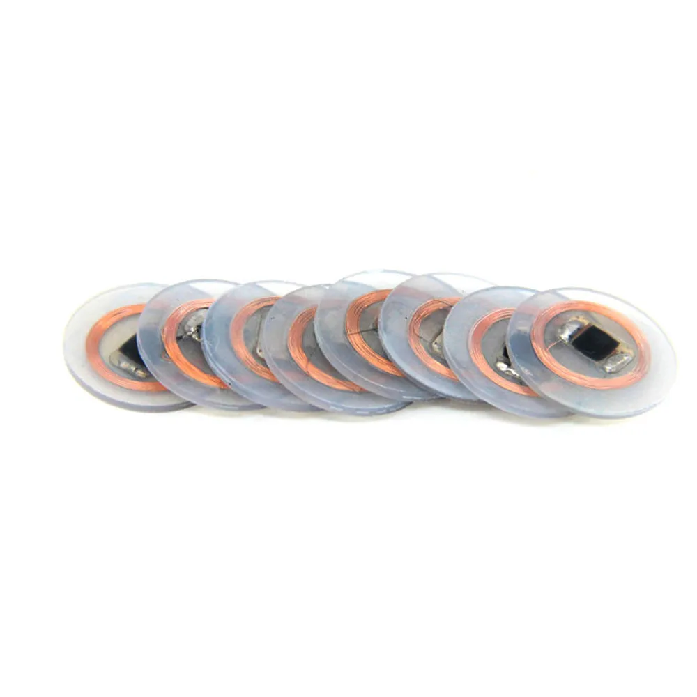 100 шт 25 мм 13 56 MГц nfc метка RFID 1K S50 IC ISO14443A ПВХ прозрачная монета карта|Карты контроля