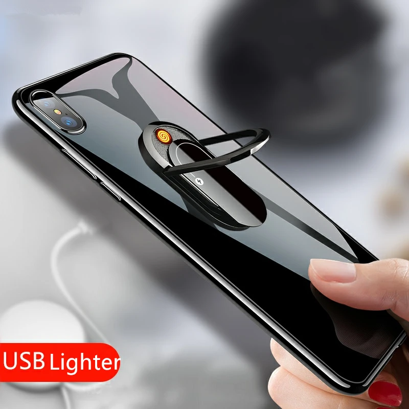 Кольцевая Зажигалка в форме чешуйчатой вольфрамовой проволоки USB удобный