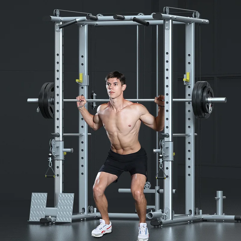 

Squat rack bird stand gantry free bench press home multifunctional Smith machine comprehensive training device Fitness Equipment