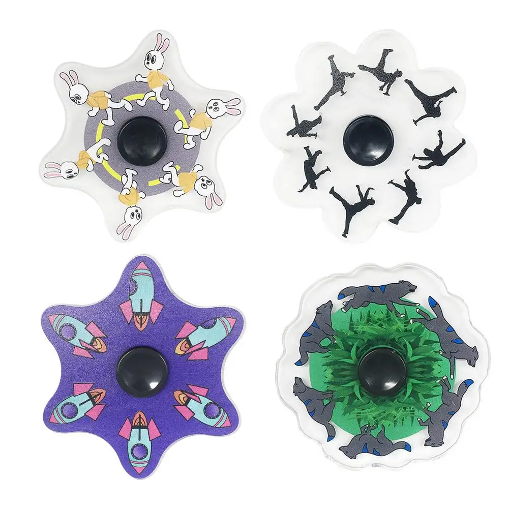 

Rotating Fingertip Spinner Toy Animated Spinner Fidget Toys 3D Fingertip Spinning Top Fun Cool Dynamical Decompression Toy